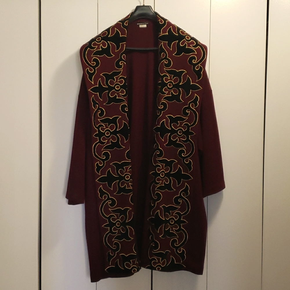 Vintage Embroidered Cardigan Coat